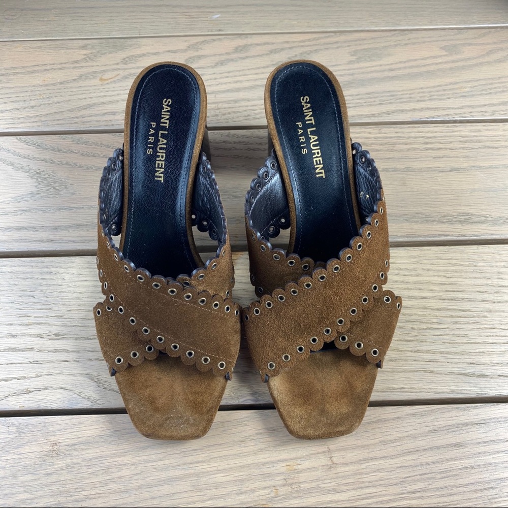 Saint Laurent crisscross sandals - Picture 2 of 15